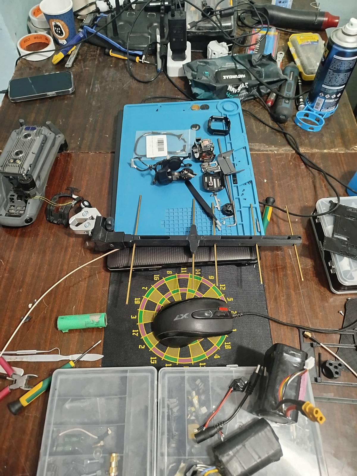 Dremel tool set in a secret Drone lab in UKRAINE