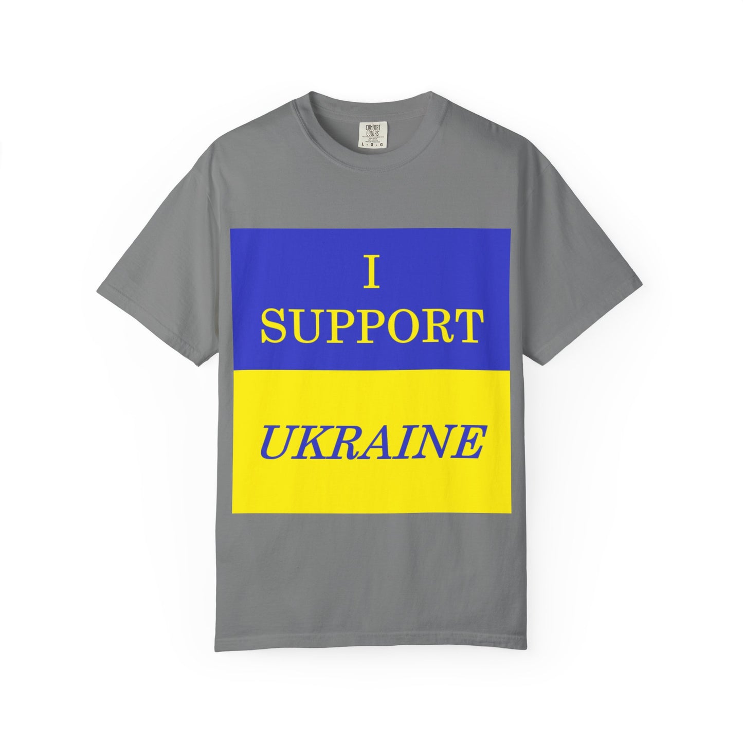 I Support Ukraine T-Shirt — Ukrainian Flag & Tryzub Graphic
