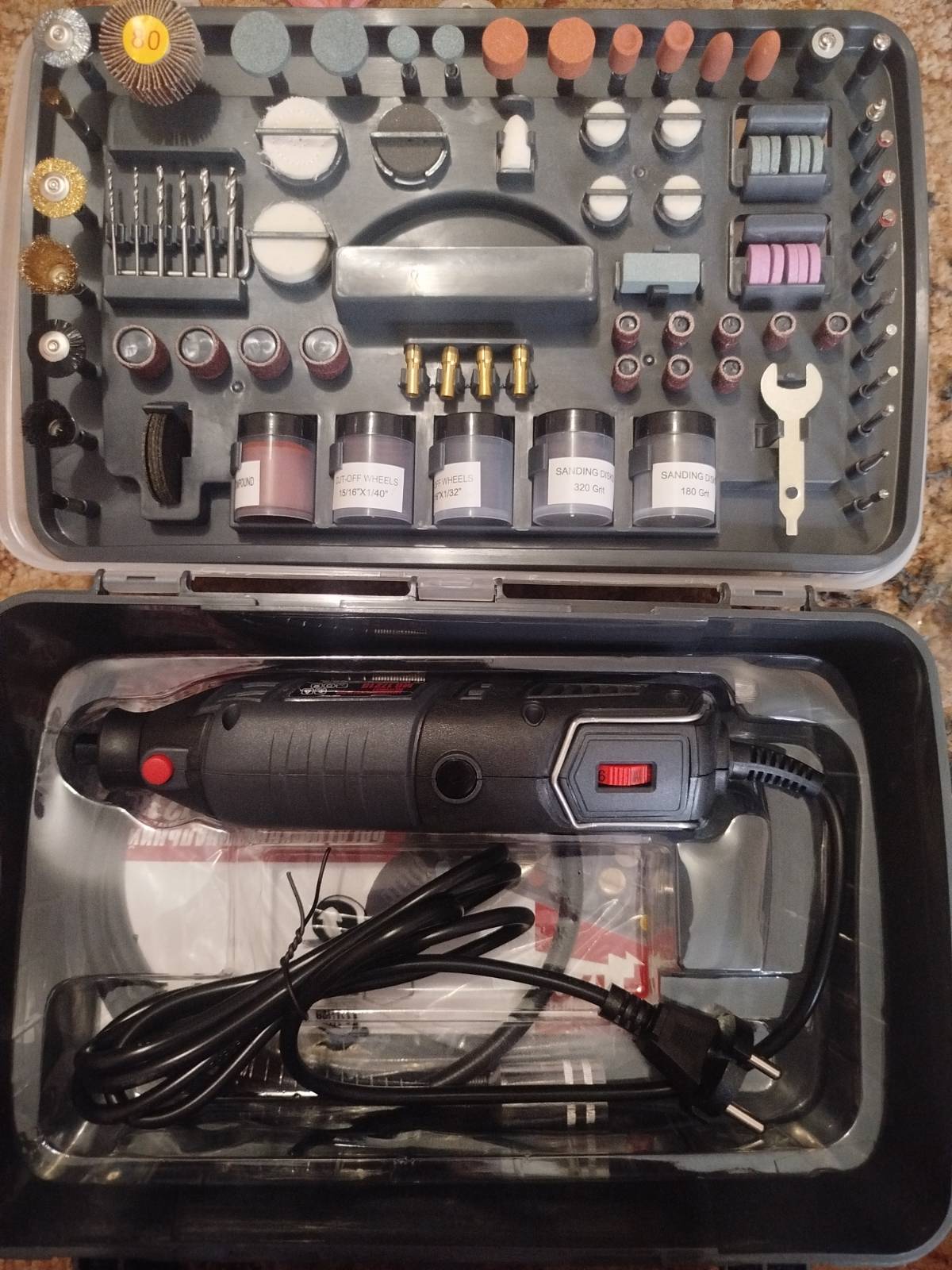 Dremel tool set in a secret Drone lab in UKRAINE